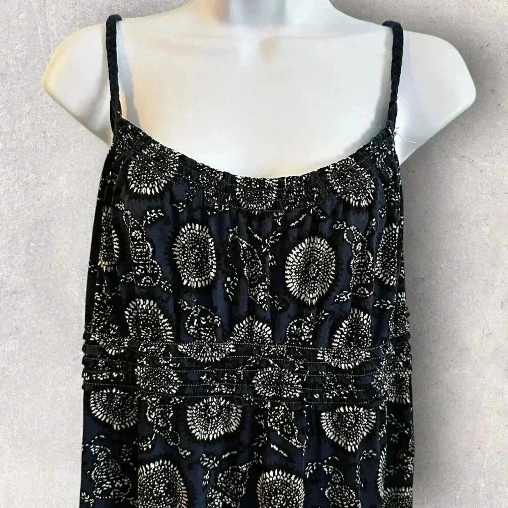 Max Studio dress Size Medium blue bandana print short sleeveless - Picture 4 of 11